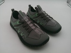 HOBIBEAR Athletic Shoes Kids Size 2.5 Gray Mesh Lace Up Running Sneakers Trail