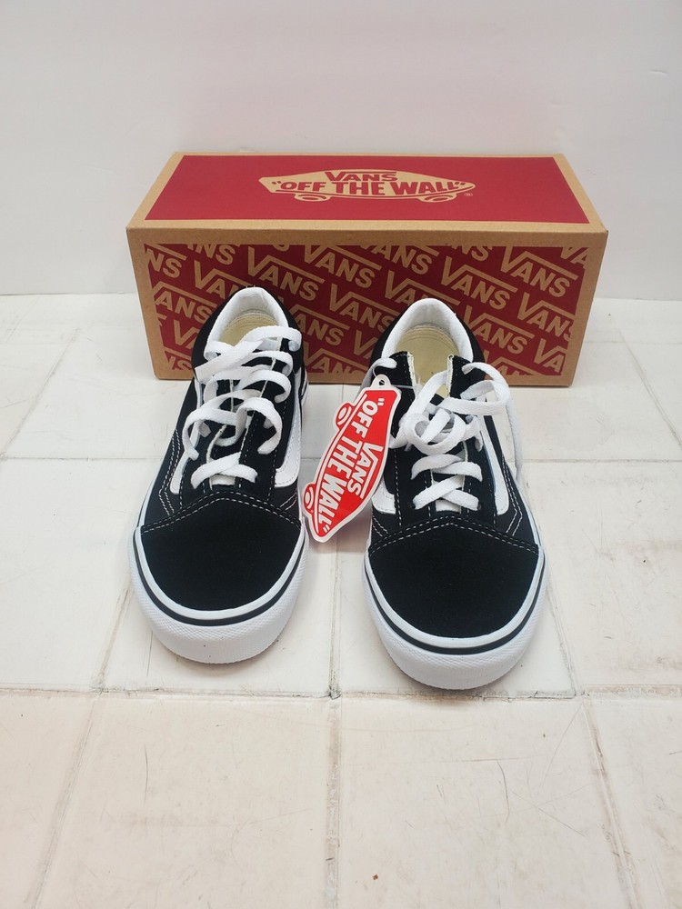 VANS PRE SCHOOL KIDS OLD SKOOL SHOES BLACK/WHITE VN000W9T6BT SIZE 1
