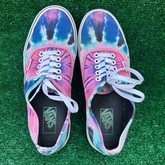 Vans Authentic Tie Dye Multi Color Low Top Sneakers Mens 8 Womens 9.5 721356