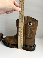 Rocky Kids Old Town Pull On Boots Size 2.5 M Brown Leather Original Ride Western