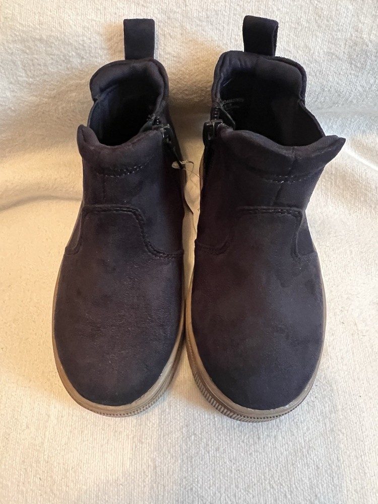 NEW Size 8 Unisex Girl’s Boy’s Zippered Navy Blue Wonder Nation Easy On/Off Boot