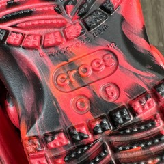Crocs Classic Marbled Clog Kids Size C5 Red Black Swirl Slip On NEW