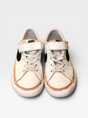Nike Court Legacy Kids White Black Desert Ochre DA5381-102 Size 1Y