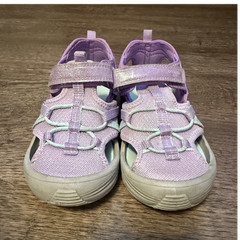 OshKosh B’gosh Kids Purple Mesh Slip-On Sandals Hook & Loop Closed Toe 12
