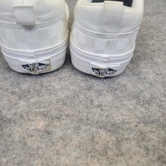 Vans Canvas White Checkerboard Slip On Sneakers Youth size 5