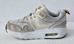 Nike Air Max 1 Kids Sneakers Size 11C Ivory Stretch Lace