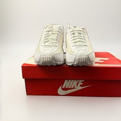 Nike Air Shox R4 White-Phantom-Red Youth Shoe Sz 6.5y Womens Sz 8 New CW2626-102