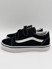 Vans Kid’s Old Skool V Hook Loop Size 2K Black White |VN000VHE6BT|