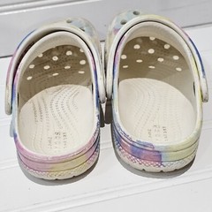 Crocs Childrens C 10 Clogs Ice Blue Pink Yellow Iconic Comfort Crocband Strap