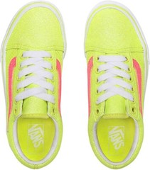 New Vans Old Skool (Neon Glitter) Yellow Sneaker Size 1.0 Kids BRAND NEW IN BOX