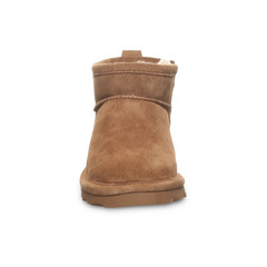 Bearpaw Shorty Youth Suede Boots Hickory Kids Ankle Winter Wool Lined
