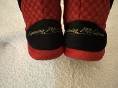 Disney Pixar Lightning McQueen Slipper Boots Red Black Yellow Kids Size 5/6