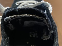 Converse All Star Black Skater JUNIOR SIZE 1 Shoes ~ DOUBLE TONGUE