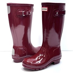 Hunter Original Tall Gloss Kid’s Rain Boots Classic Red Size 2B / 3G EU 33