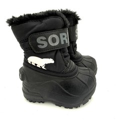 Sorel Black Toddler Snow Commander Snow Winter Boots Size 4