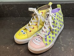 SpongeBob & Patrick Ground Up Shoes Hi Top Sneakers Youth Size 4 -Used
