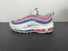 Nike Air Max 97 SE (GS) White Lightning Blue Size 7Y White Pink Blue Multicolor