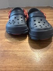 Crocs Classic All Terrain Kids Size C8 Blue & Red Slip On Clogs
