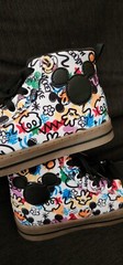 Disney Brand Rare Mickey Mouse High Tops Shoes Size 12 Kids- New No Box