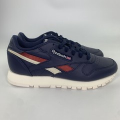 Reebok Classic Leather Navy Blue / Red/ White Kids Size 4.5