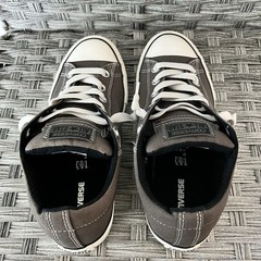 Converse All Star Low Canvas Brown Junior Size 5.5 White Lace Sneakers Great