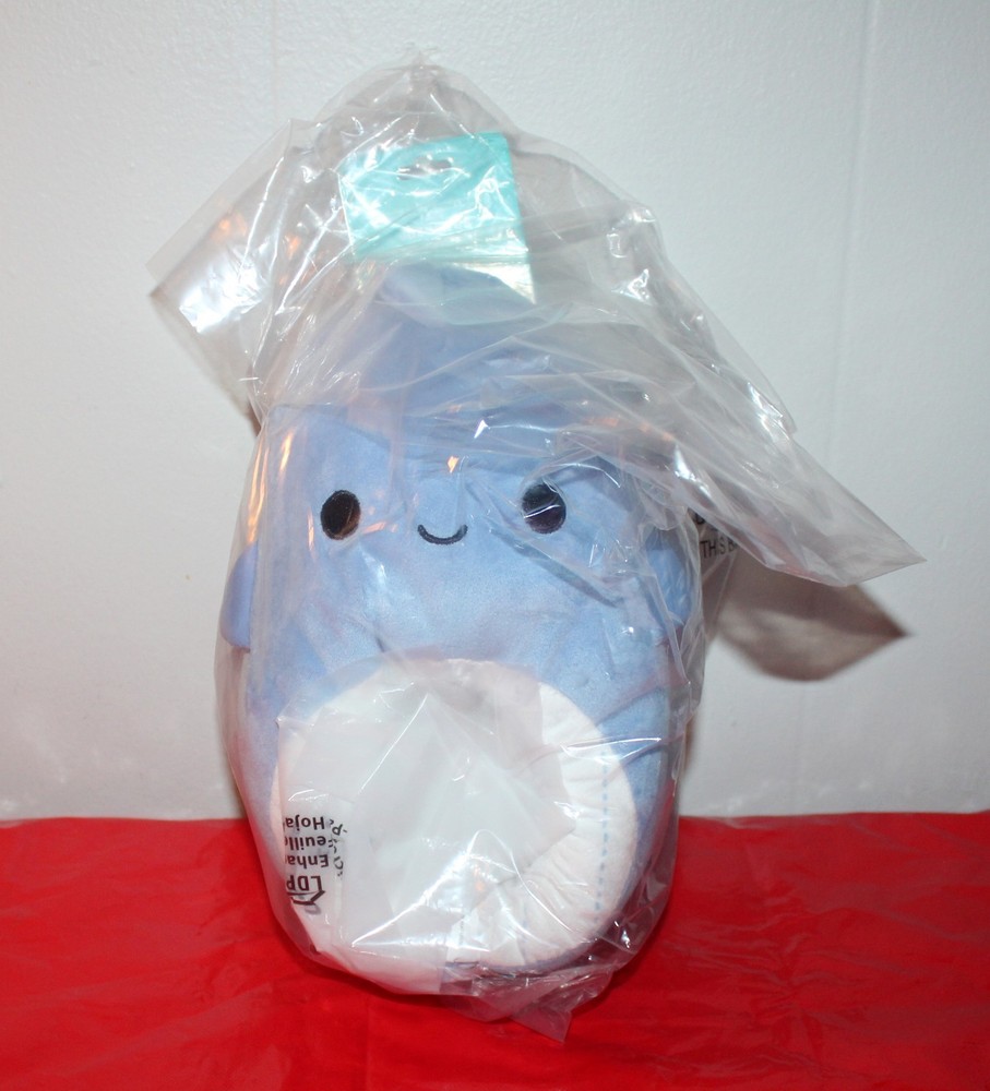 SQUISHMALLOW SAMIR The Whale Plush Slippers Youth Shoe Size 4-5 *NWT*