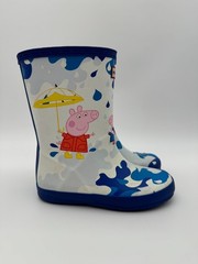 Hunter Peppa Pig Muddy Puddles Rain Boots Blue US 12 Boys / 13 Girls