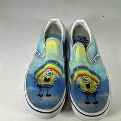 Vans x SpongeBob Imagination Classic Slip-On Kids Size 13.5 Shoes w/ Box