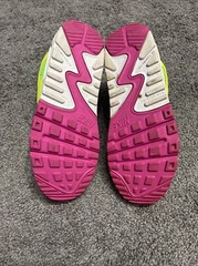 NIKE AIR MAX 90 LTR Volt/ FIRE PINK/ GREEN CW5795-700 GS Youth 6.5Y Women’s 8