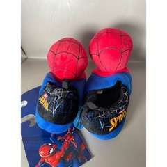 Marvel Spider-Man Toddler Plush 3D Character Slippers Red Blue Size 9-10 NEW