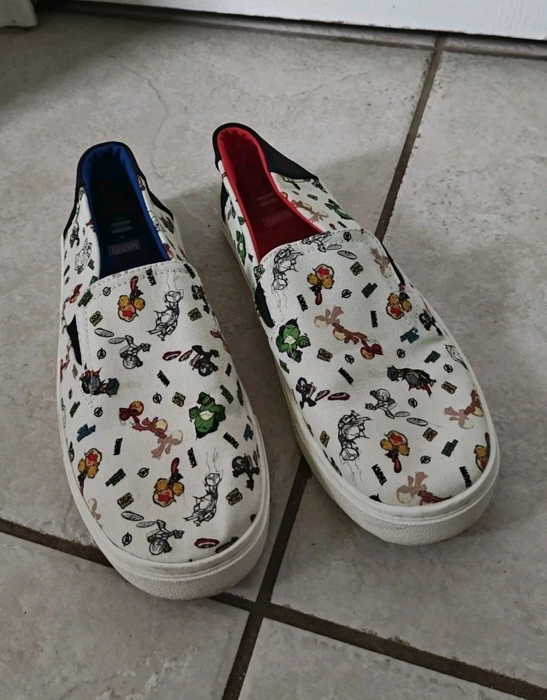 Toms x Marvel Youth Luca Antique White Marvel How To Print Sz 6 Youth