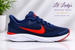 Nike Star Runner 4 NN GS Thunder Blue Red Black Youth Size 5Y DX 7615 406