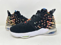 BQ5594 005 Nike LeBron 17 Mid James Gang Black Multicolor US Size 4Y GS