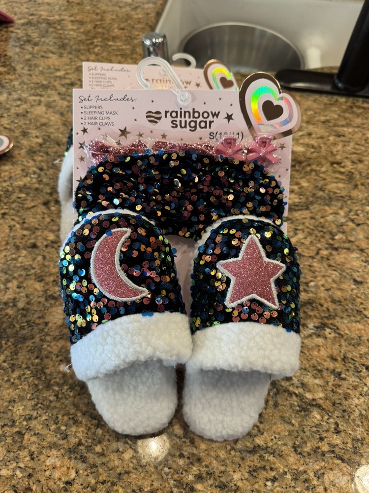 Rainbow Sugar Slippers Kids S(10-1) M(12-13) L(1-2) Sets