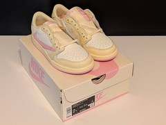 Jordan 1 Retro Low OG SP Travis Scott Shy Pink (PS) – Size 2Y (In Hand)