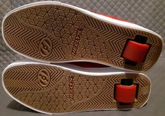 Heelys Boy’s PRO Red White Royal Wheeled Sneakers Size US 8 UK 7 EUR 40.5