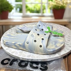 NWT Crocs Classic Slip-On Marbled Slide 208293‑1FS Unisex Youth Size J6 Women’s