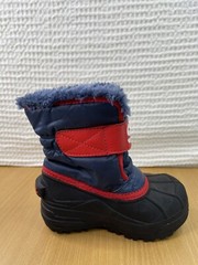 Sorel Commander Snow Boots Black/Blue Red Kids Size 9 NC1805 591
