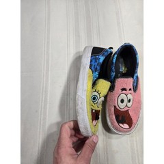 SpongeBob SquarePants Patrick Star Kids Slip On Sneakers Blue Yellow Pink Size 3