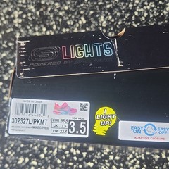 SKECHERS Wavy Beams Ombre Express Light Up Sneaker US 3.5 302327L/PKMT
