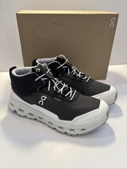 On Cloudhero Mid Waterproof Black White Big Kids Size 4Y New in Box