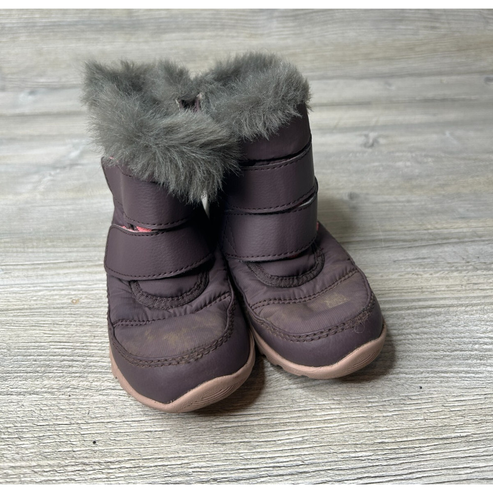 Sorel Unisex Whitney II Strap Waterproof Snow Boot Size 9 Toddler Purple