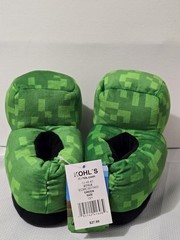 Minecraft Creeper Children’s Plush Slippers Size 13/1