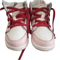 Jordan Air Jordan 1 Mid TD Sneaker Pink/White/Red Leather 9C DQ8425-601