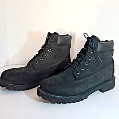 Timberland Premium Outdoor Boots Black Suede Waterproof 12907 US Size 5.5 Junior