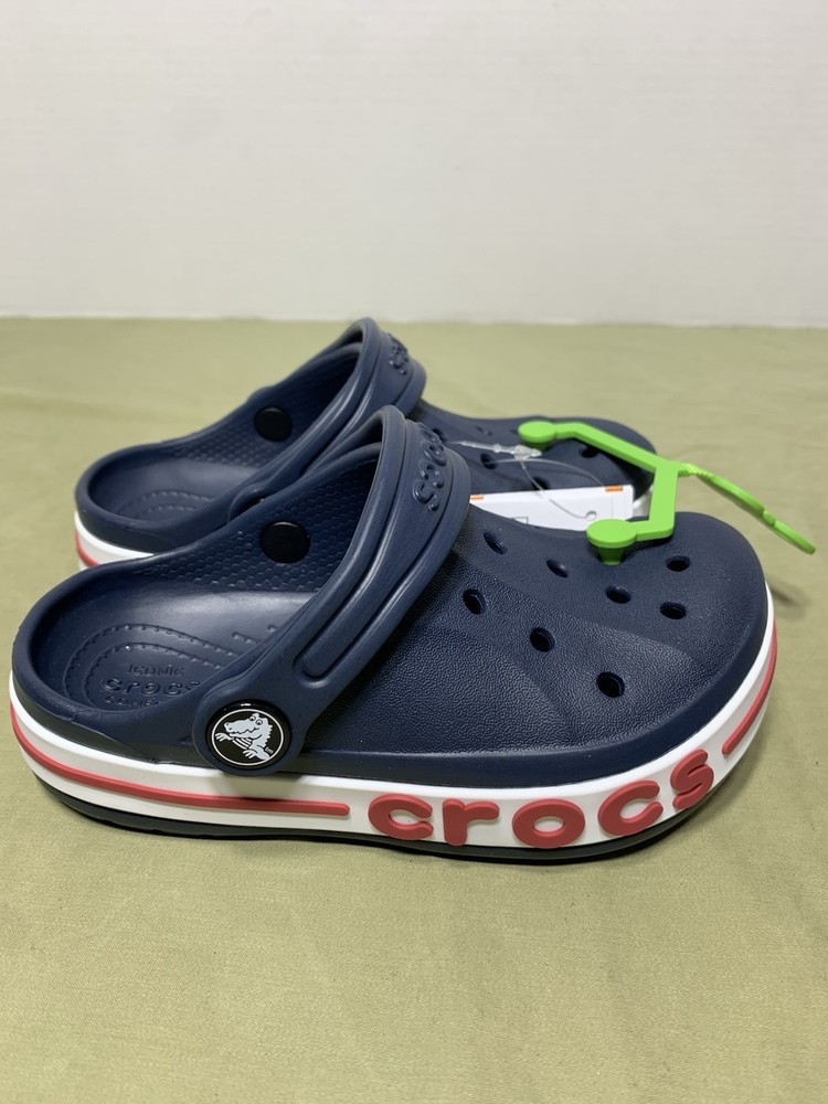 NEW Crocs Unisex Child Bayaband Clog Navy Kids size C8 B873 Slip On