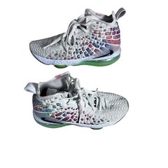 Nike LeBron 17 Air Command Force White Black Multi-Color Size 6.5Y BQ5594-100
