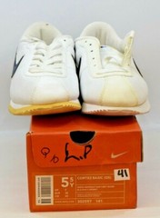 NIKE CLASSIC CORTEZ BASIC (GS) SNEAKERS WHITE/BLUE KIDS SIZE 5.5Y (302597 141)
