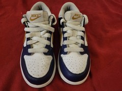 Nike Dunk Low (Gs) White-Wheat-Midnight Navy Sz 3y -Women Sz 4.5