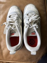 Nike Sneaker Youth White/Light Smoke Grey 5.5